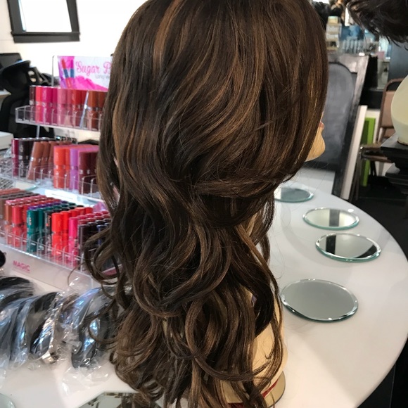 Wig Lacefront Brown Mix Layers High Quality main image 6